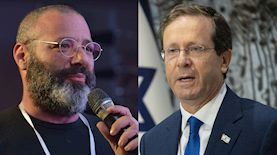נשיא המדינה וניר גונטאז, צילום: יונתן סינדל פלאש 90